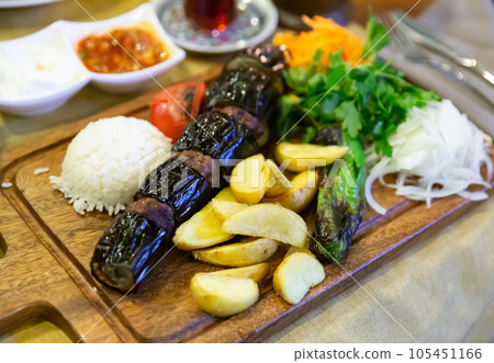 Turkish eggplant kebab. Middle eastern cuisine 105451166