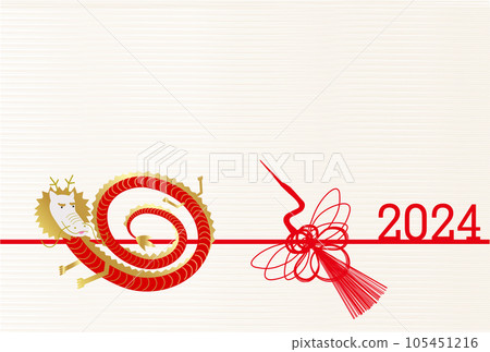 龍新年賀卡生肖背景 105451216