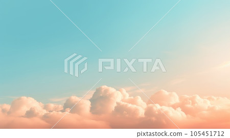 Beautiful sky on colorful gentle light day background.Picturesque 105451712