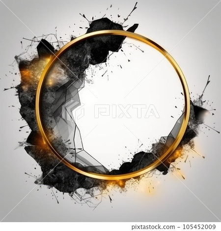 Artistic frame for design advertising placement and buzzy logo background 105452009