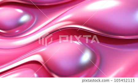 The close up of a glossy metal surface in pink color with a soft focus. Exuberant 3D illustration. The close up of a glossy metal surface in pink color with a soft focus. Exuberant 3D illustration. 105452115