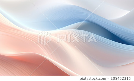Abstract wavy wave background with smooth silky shape....color. Picturesque 105452315