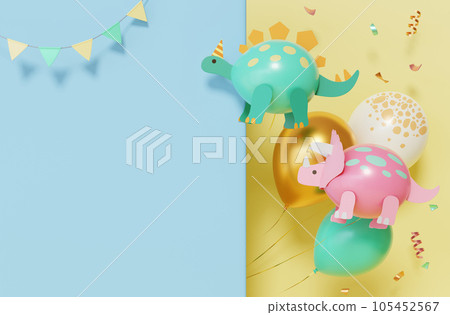 3D cute dinosaur party balloons 105452567