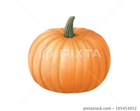 萬聖節南瓜逼真水彩插圖 105453052