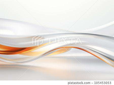 豪華優雅的白色和金色抽象波浪背景 105453053