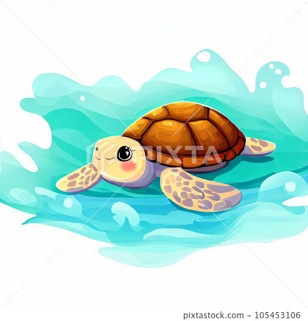 Cute sea turtle 105453106