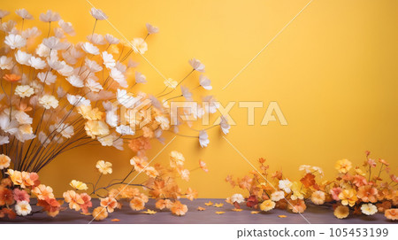Background image of autumn in Japan, 16:9, PowerPoint, AI-generated image 105453199