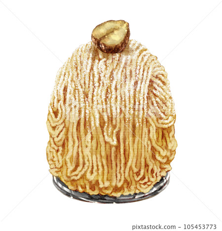 Montblanc patisserie watercolor style illustration 105453773