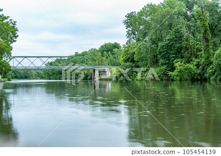 Greenway along the Erie Canal Trail outside of Rochester, NY 105454139