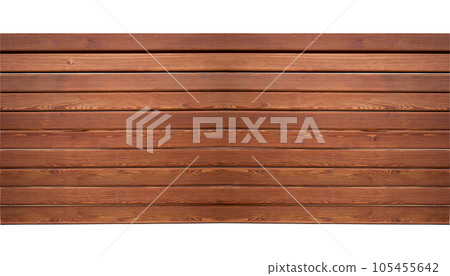 Wood texture, old table isolated on white background. Brown knotted wood with natural color, texture and pattern. 105455642