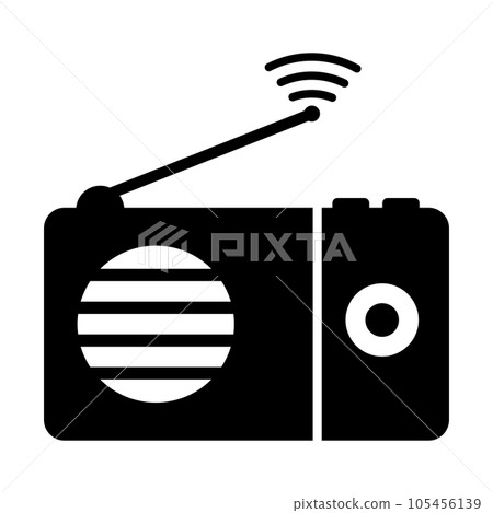 radio icon vector 105456139