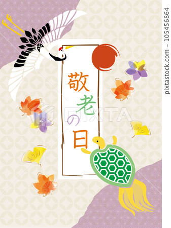 敬老日秋葉與日本現代時尚背景插畫 敬老日秋葉與日本現代時尚背景插畫 105456864