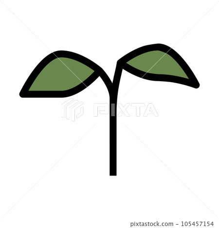 green young tree flat 105457154