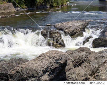 The flow of the Kako River in Toryu-nada (Kato City, Hyogo Prefecture). The flow of the Kako River in Toryu-nada (Kato City, Hyogo Prefecture). 105458542