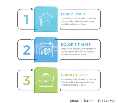 Infographic Template with 3 Options Infographic Template with 3 Options 105458798