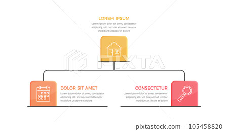 Flowchart with 3 Elements Flowchart with 3 Elements 105458820