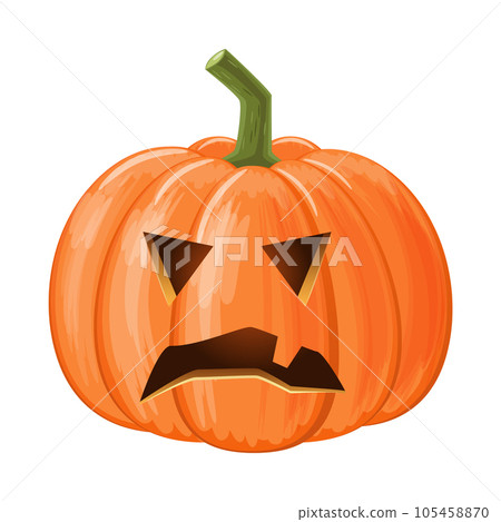 Halloween pumpkin . Jack o'lantern . Isolated white background . Vector . Halloween pumpkin . Jack o'lantern . Isolated white background . Vector . 105458870