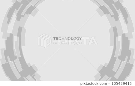 Gray digital technology abstract circle interface vector background with grey high tech shape design elements. Gray digital technology abstract circle interface vector background with grey high tech shape design elements. 105459415