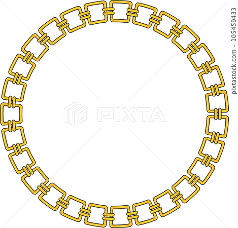 Round Chain frame. Circle chains border. Boho bracelet 105459433