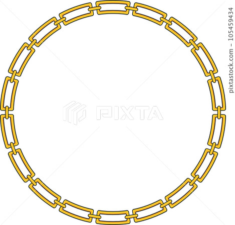 Round Chain frame. Circle chains border. Boho bracelet 105459434