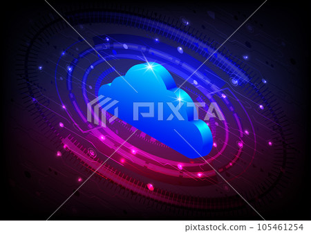 Technology cloud networking coding internet online security wireless abstract background vector illustration 105461254