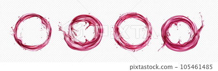 3d red wine liquid water splash circle drink swirl 3d red wine liquid water splash circle drink swirl 105461485