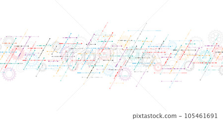 Abstract technology background with arrows and lines. Concepts and ideas for hi-tech digital technology and engineering design. Vector illustration 105461691