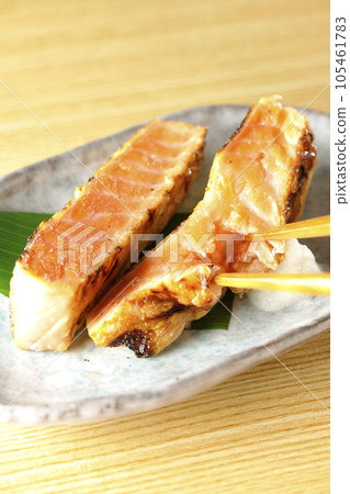 salmon, salmon, grilled fish, harasu salmon, salmon, grilled fish, harasu 105461783