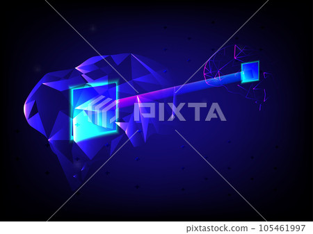 Electronic microchip technology brain algorithm networking connection vector illustration Electronic microchip technology brain algorithm networking connection vector illustration 105461997