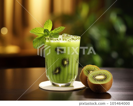 juice of kiwi served elegantly. juice of kiwi served elegantly. 105464000