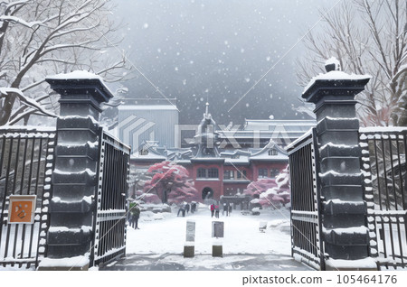 雪中的北海道政府舊辦公樓 AI 圖像 105464176