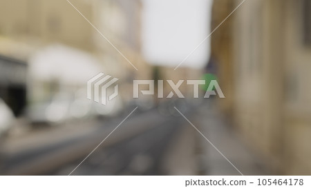 Blurred background of city streets of Nice for backdrop 105464178