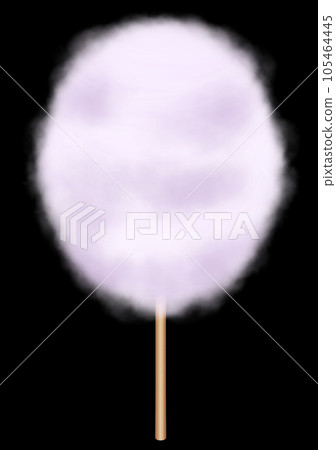 Classic cotton candy with a stick Real touch illustration ~ White purple 105464445