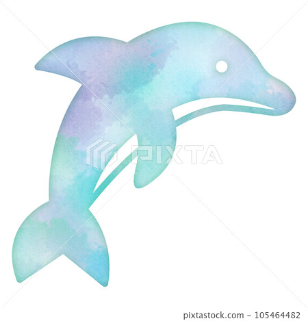 Dolphins, dolphins, sea, sea bathing, clam digging, playing in the water, summer vacation, summer, watercolor touch, design icon, gentle Dolphins, dolphins, sea, sea bathing, clam digging, playing in the water, summer vacation, summer, watercolor touch, design icon, gentle 105464482