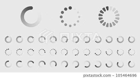 Circular Loading Buffering Icons Vector Set Circular Loading Buffering Icons Vector Set 105464696