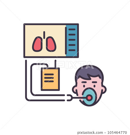 Medical ventilator related vector icon. 105464770