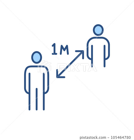 Social distancing. Keep distance vector icon 105464780