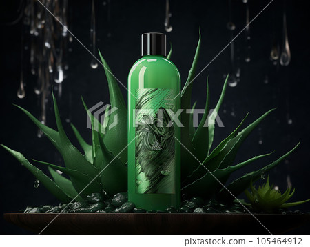 aloe shampoo for hair treatment.  105464912