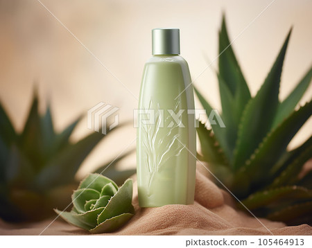 aloe shampoo for hair treatment. 105464913