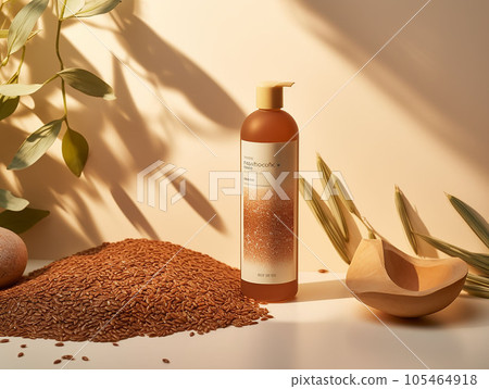 flaxseed shampoo for hair treatment.  105464918