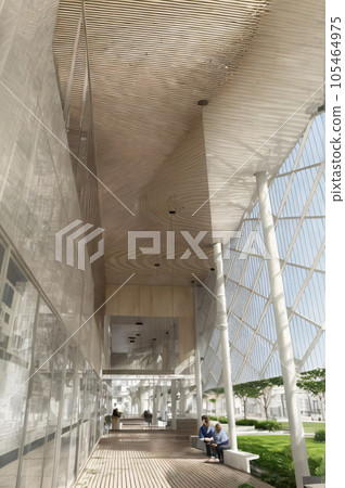 AI image Atrium of modern architecture 105464975