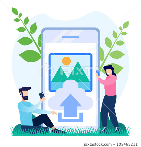 Illustration vector graphic cartoon character of image upload Illustration vector graphic cartoon character of image upload 105465211