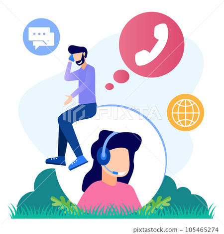Illustration vector graphic cartoon character of Customer service Illustration vector graphic cartoon character of Customer service 105465274