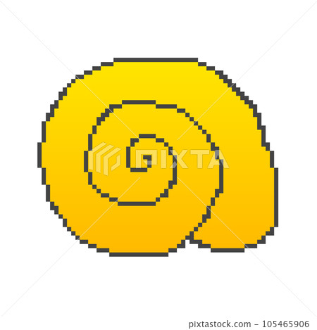 Dot picture _ seashell (yellow) 105465906