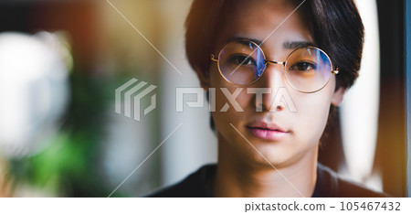 handsome man portrait with glasses handsome man portrait with glasses 105467432