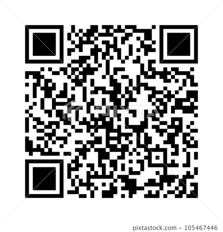 Black white QR code. Quick Response code. Marketing and inventory management. 105467446