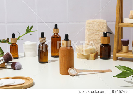 Self care concept, bamboo accessories for self care 105467691