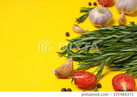 Seasoning and spices, rosemary, concept of seasoning Seasoning and spices, rosemary, concept of seasoning 105468371