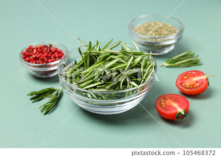 Seasoning and spices, rosemary, concept of seasoning Seasoning and spices, rosemary, concept of seasoning 105468372