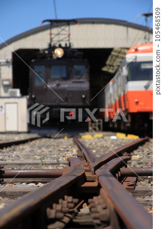 Alpico Kotsu ED301 electric locomotive standing in the clear sky_2023/7/2 taken 105468509